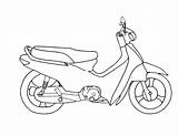 Coloring Scooter Pages Motorcycle Getdrawings sketch template
