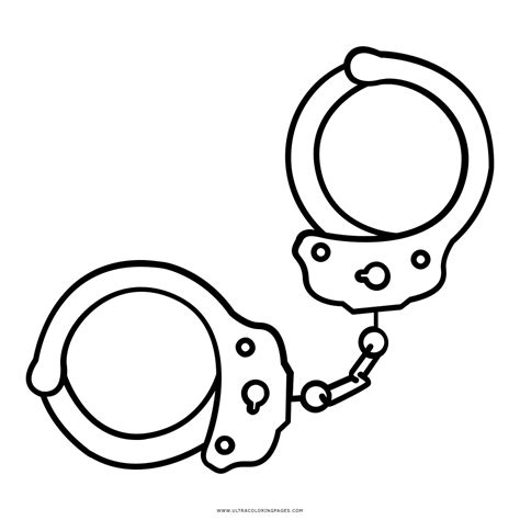 police handcuffs coloring page coloring pages