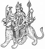 Durga Maa Puja Mata Devi Sherawali Dussehra Navratri Goddess Hindu Cliparts Teahub Victory Celebrated Mainly 739px Familyholiday sketch template