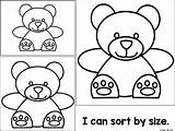 Bears Sorting Size Mats Preschool Color Frogs Jill Miss Oh sketch template