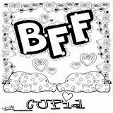 Coloring Friends Forever Pages Printable Bff Getcolorings Print Color sketch template