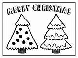 Christmas Coloring Tree Merry Pages Printable Lights Printablee Sheet Light Via sketch template