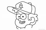 Coloring Dipper Pages Gravity Falls Printable Kids sketch template