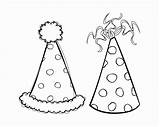 Coloring Hat Party Pages Birthday Popular sketch template