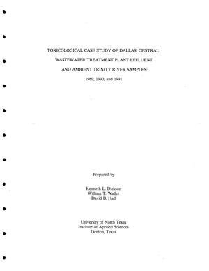 toxicological case study  dallas central wastewater treatment plant