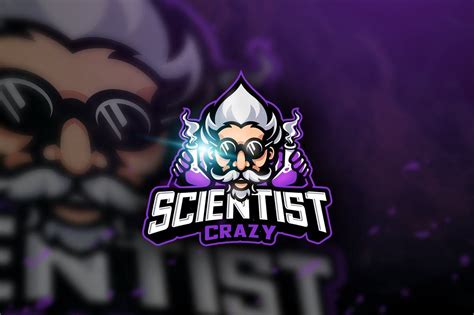 logo  scientist crazy  shown