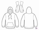 Hoodie Outline Own Hoodies Clothing Designs School Spirit sketch template