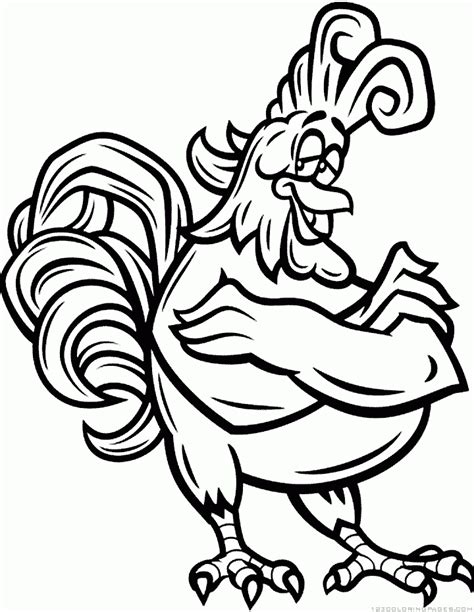 rooster coloring pages part