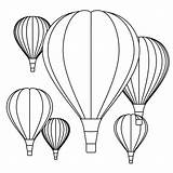 Air Hot Coloring Pages Balloon Balloons Printables Printable sketch template