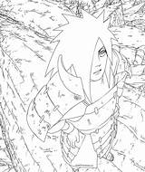 Madara Naruto Uchiha Dibujar Lineart Dama Bijuu Flash Sharingan Mangekyou Imagui sketch template