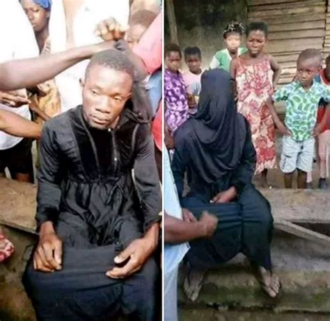 nigerian man caught after he allegedly disguised in hijab