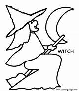 Preschool Coloring Witch Halloween Printable Pages Gif sketch template