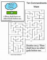 Commandments Thou Shalt Maze Commandment sketch template