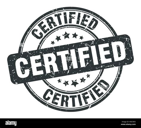 certified stamp certified  grunge sign certified stock vector image art alamy