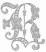Lettrine Monogramme Polices Broderie sketch template