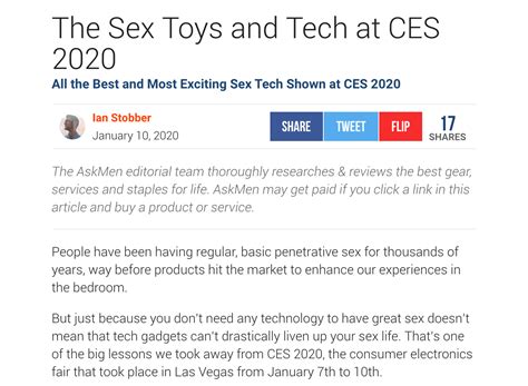 “the Sex Toys And Tech At Ces 2020” Joshua