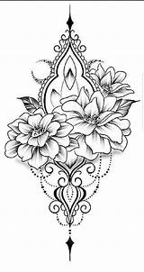 Tattoo Sternum Skizzen Flowertattoos Unterarm Skizze sketch template