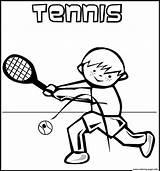 Tennis Coloring Pages Printable Playing Colouring Kids Sports Ball Hitting Olympic Photograph Sheets Snacks Work Color Sneakers Info sketch template