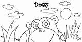 Dotty Coloring Topsy sketch template