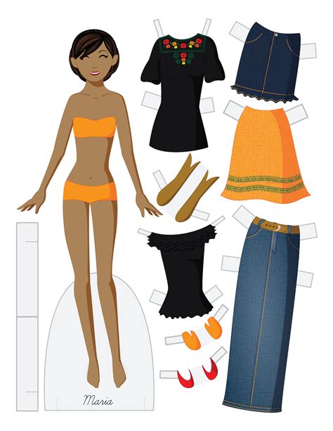 paper doll  standing    clothes