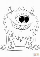 Coloring Monster Pages Cute Cartoon Printable Monsters Print Drawing Halloween Logo Color Caterpillar Hungry Very Singing Kids Supercoloring Everfreecoloring Getdrawings sketch template