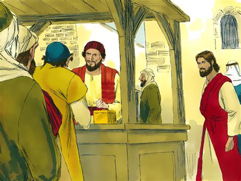 freebibleimages jesus invites matthew to be his disciple jesus invites matthew the tax