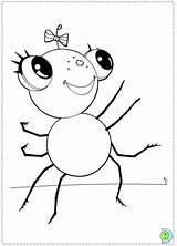 Spider Coloring Pages Cartoon Dinokids Miss Close Printable Color Getdrawings Getcolorings Impactful sketch template