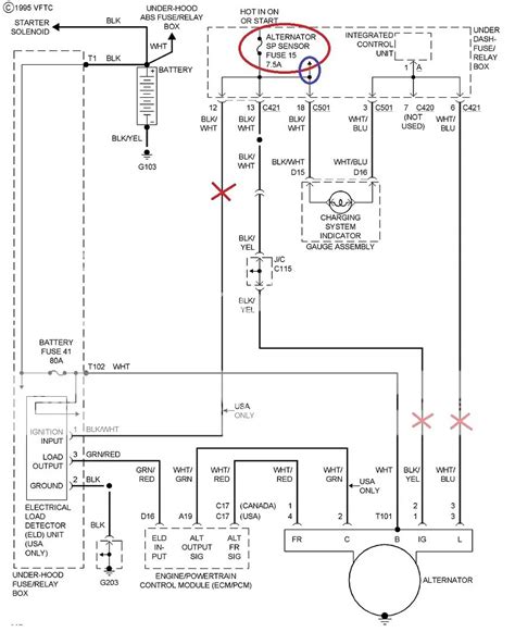 alternator wiring diagram honda civic