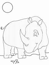 Coloring Pages Rhino Rhinoceros Animals Colouring Library Clipart Printable Popular Coloringhome Books Advertisement Book Nosorog sketch template
