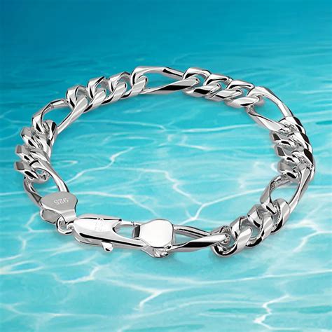 Men Silver Bracelets Real Silver Bracelet 925 Sterling Silver Jewelry