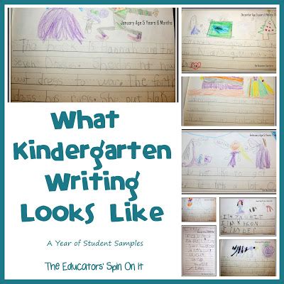 kindergarten writing    year  student samples