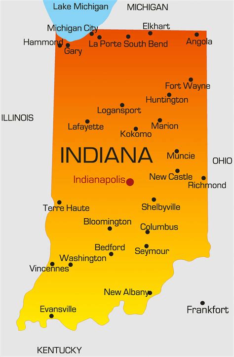 indiana map guide   world
