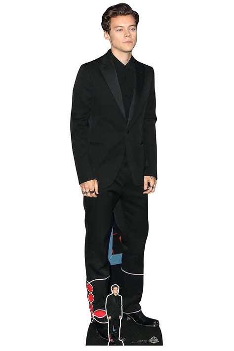 styles harry black suit lifesize cardboard cutout standee fruugo