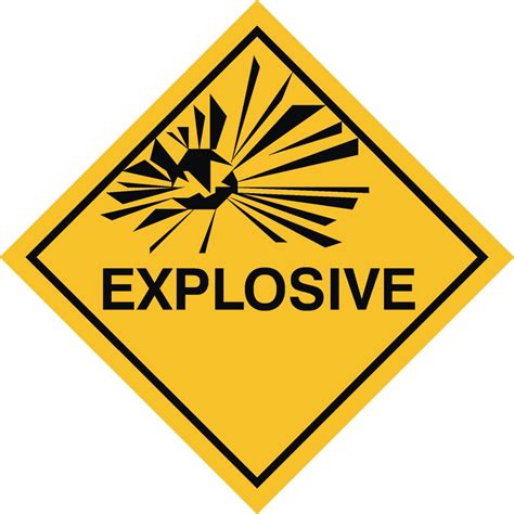 explosive hazard sign raymac signs
