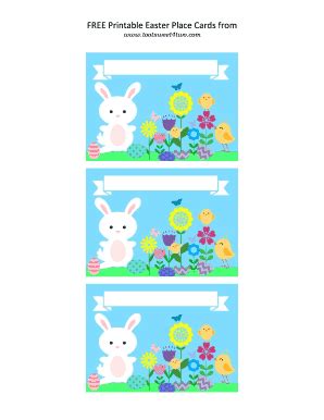fillable   printable easter place cards  fax email print