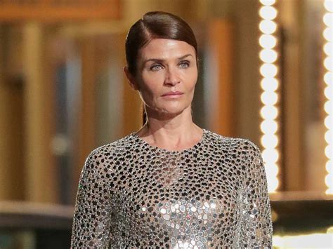 helena christensen stepped back into the lingerie modeling game for a