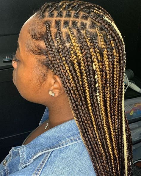 42 hairstyles you can do with knotless braids nickybenjimin