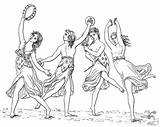 Ancient Dance Greece Artemis Greek Apollo sketch template