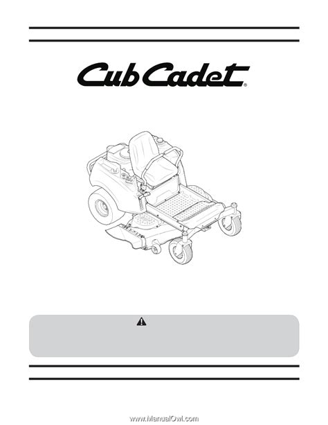 cub cadet rzt  service manual