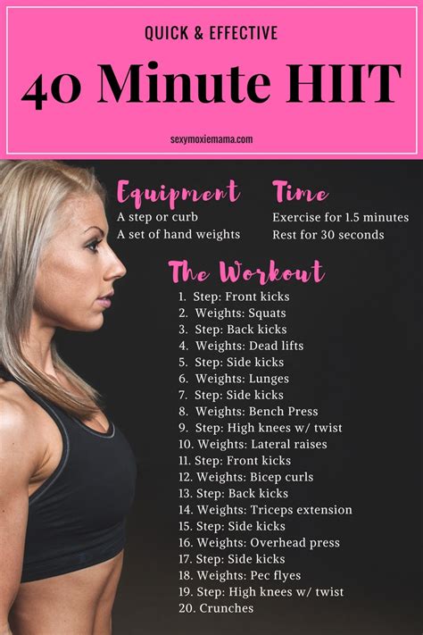 40 Minute Hiit Workout The Moxie Mama