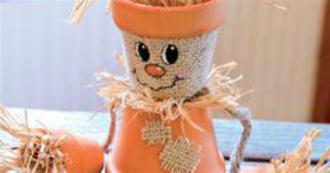 diy terracotta scarecrow  created