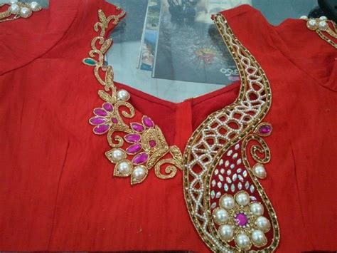 sparkling fashion new maggam work blouses