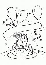 Coloring Birthday Pages Cake Balloon Balloons Kids Mickey Toodles Happy Clip Mouse Clubhouse Card Colouring Printable Color Printables Print Holiday sketch template
