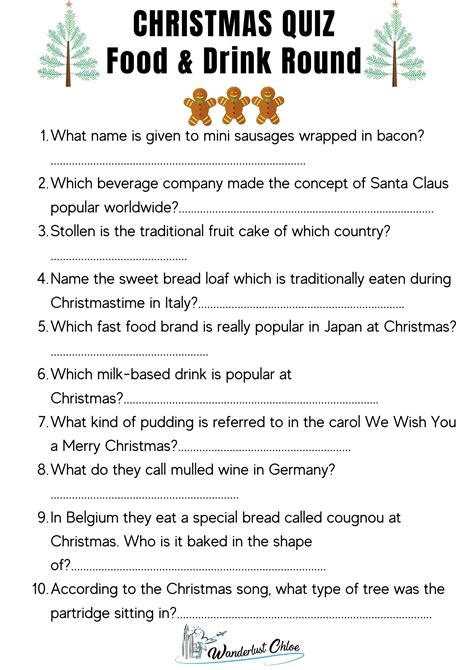 50 christmas quiz questions printable picture rounds