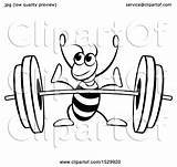 Ant Barbell Lift Ready Illustration Vector Royalty Perera Lal Clipart sketch template