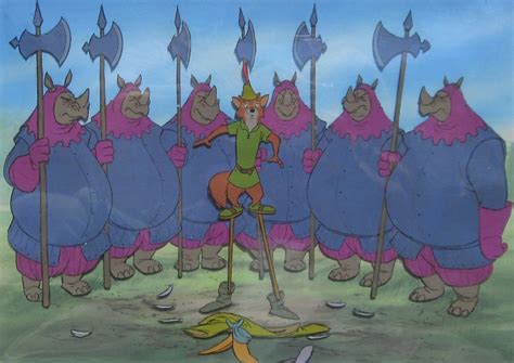 Robin And Rhino Guard Robin Hood 1973 Key Master Cel