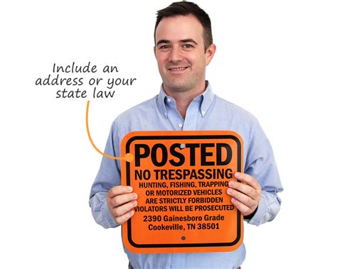 trespassing signs    options