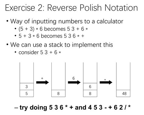 solved exercise  reverse polish notation   inputting cheggcom