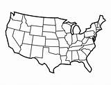 Map States Blank United Outline Clipart State Outlines Printable Pdf Usa Sketch Clip Cliparts Students America Maps Coloring Color Teachers sketch template