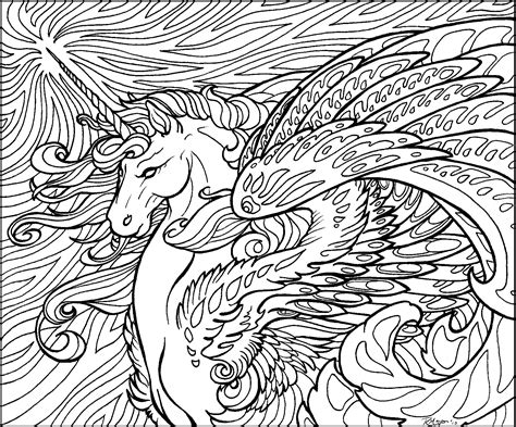 unicorn hard coloring mythical  horned creature unicorn